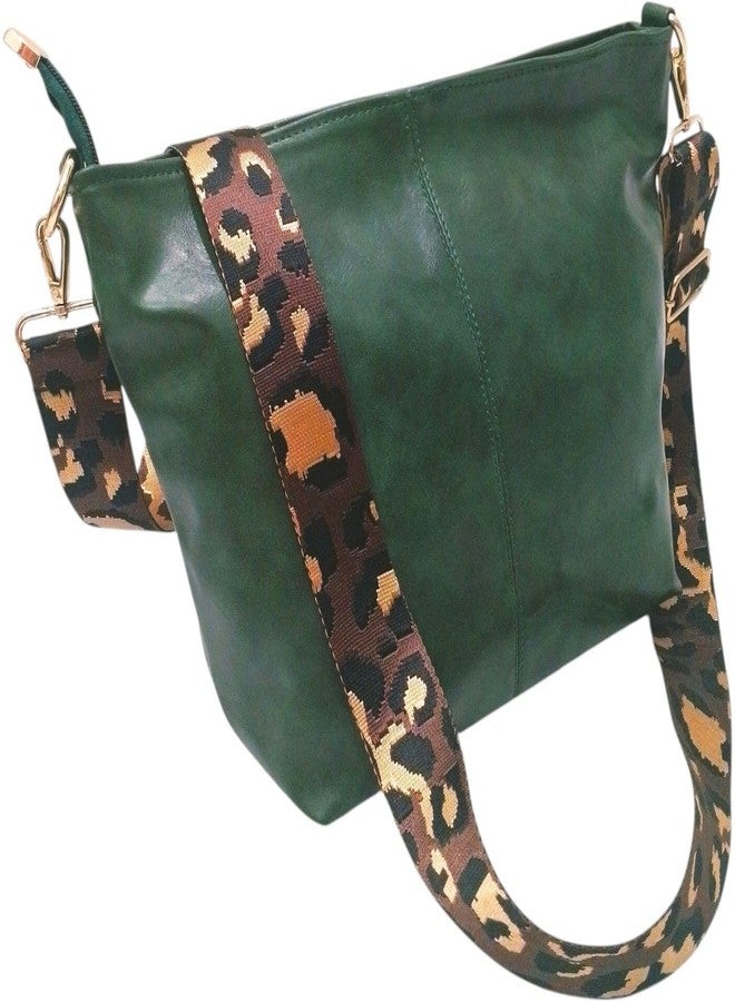 Poorak Green Sling Bag with Detachable Golden Belt for Girls & Women - Image 3